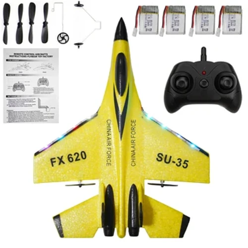 BBSONG RC Pesawat SU-35 RC Remote Control Pesawat 2.4G RC Pesawat Tempur Hobi Pesawat Glider Pesawat EPP Busa Mainan untuk Anak-anak Hadiah