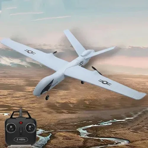 ʻO Z51 Predator RC Glider 2.4G 2CH lima hoʻolei ʻana i ka mokulele pahu me ka māmā 660MM mau ʻēheu mokulele Figher mea pāʻani no nā keikikāne keiki.