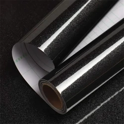 Màu Đen Bóng Giấy Dán Tường Vinyl Cho Bức Tường Chống Thấm Nước Dán Tường Bàn Phòng Tắm Nhà Bếp Keo Dán Trang Trí Nội Thất