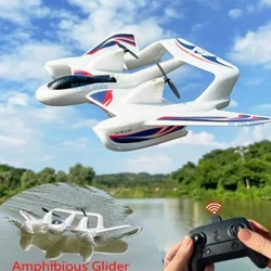 Amfibisch waterdicht Gyro-gestabiliseerd EPP-schuim Zweefvliegtuig met vaste vleugels RC-vliegtuig met LED-verlichting 2.4G Radiobesturingsvliegtuig