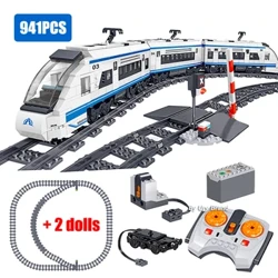 941PCS Teknisk RC High Speed ​​Train Model Electric Power Battery Motor Parts Remote Control Building Blocks Toys For Kids Boys
