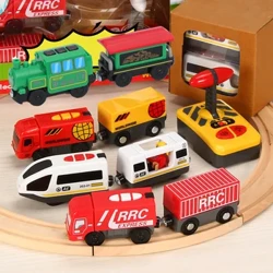 RC Điện Xe Lửa Bộ Điều Khiển Từ Xa Đầu Máy Từ Tàu Diecast Khe Đồ Chơi Phù Hợp Với Tàu Gỗ Đường Ray Đồ Chơi