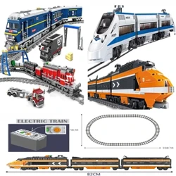 City High-Tech Train Harmony High-speed Rail Electric Motor Mga Building Block ng Kotse Militar RC Track Bricks Laruang Pambata
