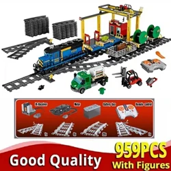 In Stock 02009 60098 02008 60052 With Figures City RC Freight Train Model Building Blocks Bricks Birthday Gift For Chidren Toy