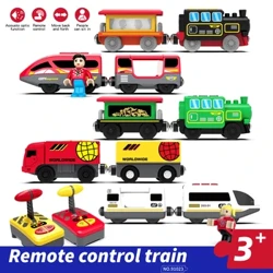 Remote Control Magnetik Sepur Listrik Kompatibel Dolanan Mobil Trek Kayu Anak Sepur Mobil Track Toys Gift