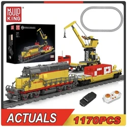 Mold King 12027 High-Tech Building Block далечински управувач EMD SD40-2 Diesel Locomotive Model RC Train Toys Детски Божиќни подароци