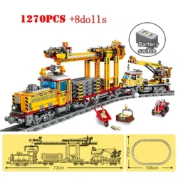 Công Nghệ Cao Xe Lửa Hài Hòa Thành Phố Đường Sắt Cao Tốc Điện Xe Quân Sự Khối Xây Dựng RC Đường Gạch Đồ Chơi
