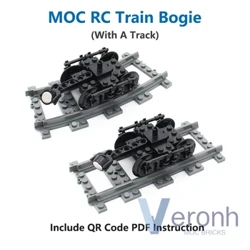 RC Train Bogie Set MOC Building Blocks Συμβατά ανταλλακτικά τροχιάς 53400 53401 PF κιτ κινητήρα Railway Traffic City Street Bricks Toys