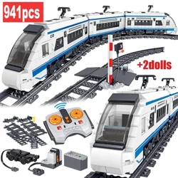 941pcs Iarnróid Leictreach Harmony Cianrialú Bloic Tógála Rian Traenach Iarnróid Ardluais Bréagán Bríce Gluaisteán RC Bronntanais do Leanaí