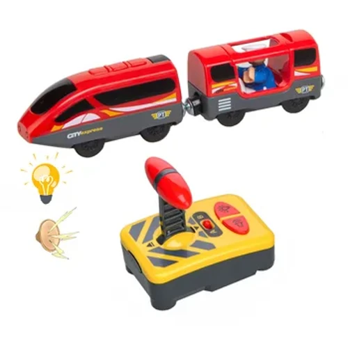 Set Trên Trydan Kids RC Locomotif Trên Magnetig Diecast Tegan Slot Ffit ar gyfer Teganau Trac Rheilffordd Trên Pren ar gyfer Anrhegion Plant