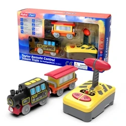 Νέο Style Remote Control Rc Electric Small Train Toys set συνδεδεμένο με ξύλινη σιδηροδρομική γραμμή Ενδιαφέρον δώρο για παιδιά Y