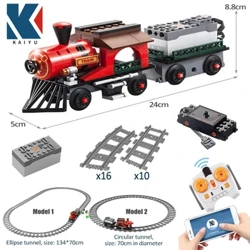I-KAIYU City Electric Train Remote Control Building Block RC track Railway imoto Izitini izipho Amathoyizi Izingane