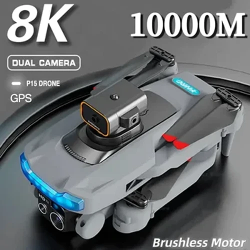 P15 Drone 8K GPS Camera Kép Chuyên Nghiệp 5G Tránh Chướng Ngại Vật Quang Lưu Lượng Định Vị Không Chổi Than Nâng Cấp Quadcopter RC 10000M