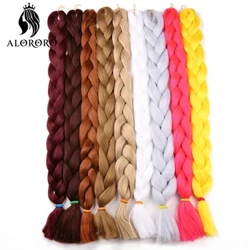 Alororo Jumbo Braid ile sintetikoa 82 hazbeteko Afrikako ile faltsua Tenperatura altuko zuntz txirikordadun ile luzapenak emakumeentzat
