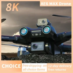 RNABAU AE6 MAX Drone 8K Professional HD ESC topeltkaamerad GPS Optiline voolu positsioneerimine 360° takistuste vältimine DC FPV droon