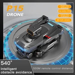 Nuevo Dron P15 profesional 8K GPS HD Cámara Dual evitación de obstáculos posicionamiento de flujo óptico actualización sin escobillas RC Quadcopter juguete