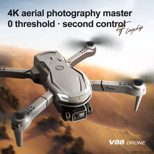 Drone Mpya zenye Kamera Hd 4k V88 Optical Gyroscope Intelligent Hovering Performance Augmented Flight System Rahisi Control System Drone