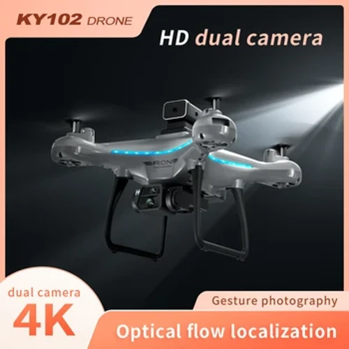I-Drones 2.4G 4K Ikhamera KY102 I-Genie Drone Optical Flow Hover Izindlela ezine Isithiyo Ukugwema Isilawuli kude Seselula Isipho Sethoyizi se-Quadcopter