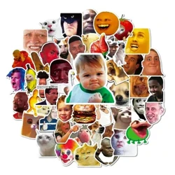 50PCS Mix Cute Spoof Expression Stickers Ästhetesch DIY Laptop Telefon Skateboard Auto Waasserdicht Sticker fir Kanner Spillsaachen Kaddo
