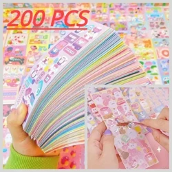 200 CHIẾC Không Lặp Lại Tấm Dán dành cho Trẻ Em Kpop Đẹp Thẩm Mỹ Dễ Thương Bộ Gói DIY Cô Gái Đồ Chơi Trang Trí Văn Phòng Phẩm thêu Sò