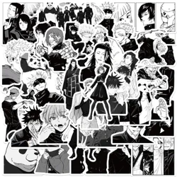 10/30/50PCS Anime Jujutsu Kaisen Adesivi in ​​Bianco e Nero Stile Graffiti Decalcomanie FAI DA TE Auto Del Telefono Del Computer Portatile di Skateboard Adesivo Fresco giocattolo