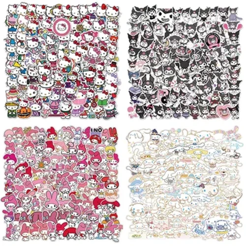 50/100 Viên Sanrio Hello Kitty Kuromi Giai Điệu Cinnamoroll Miếng Dán Kawaii Laptop Da DIY Nhật Ký Văn Phòng Phẩm Dán Đồ Chơi Trẻ Em Quà Tặng