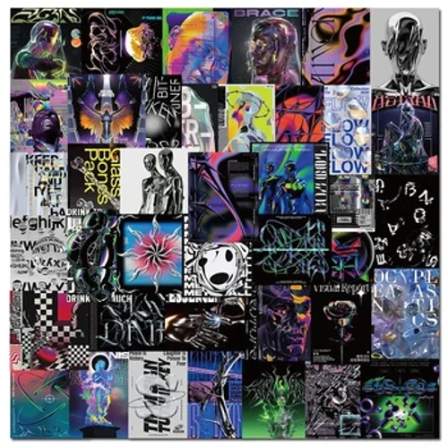10/20/40 tk Psühhedeelne happe graafiline kunst Graffiti kleebised Esteetilised rulatelefon Sülearvuti kitarr auto Lahedad laste kleebised mänguasjad