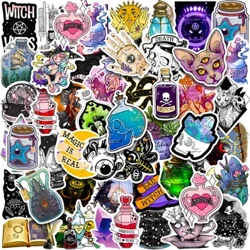 10/30/50 Con Thoáng Mát Nghệ Thuật Gothic Ma Thuật Bào Thuốc Phù Thủy Pha Lê Dán Ván Trượt Xe Máy Ô Tô Laptop Hình Dán Vui Nhộn decal Kid Đồ Chơi