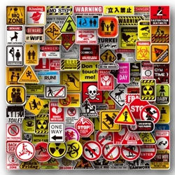 50/100pcs Cartoon Warnung Sticker Gefor Verbuet Skateboard Guitar Laptop Motorrad Auto Klassesch Toy Cool Decals Sticker