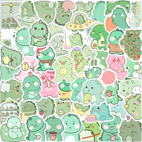 10/30/50pcs I-Cute Cartoon Dinosaur Izitikha zobuhle bekhompiyutha Yekhompiyutha Yekhompiyutha Yesidlali se-Scrapbook Yemoto Isitikha Esingenwa Manzi Sezingane Ezikhulile