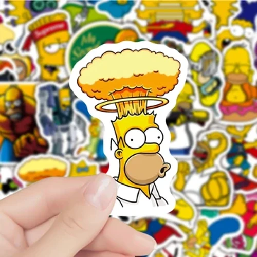 10/30/50pcs Izitika Zopopayi Zamahlaya Simpson Zomndeni Amathoyizi Amathoyizi e-DIY Skateboard Isithuthuthu Ikhompuyutha ephathekayo ye-Anime Yezingane