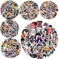 50pcs Amrywiol Demon Slayer Anime Sticeri Achos Ffôn gwrth-ddŵr Pecyn Sticer Kawaii Gliniadur Ciwt Sticer Esthetig Croen
