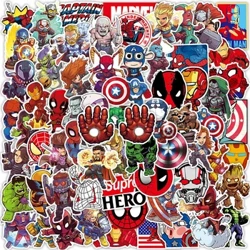 10/30/50/100 Uds Disney Marvel Vintage los Vengadores superhéroe pegatinas de anime calcomanía de dibujos animados Laptop coche motocicleta pegatina divertida