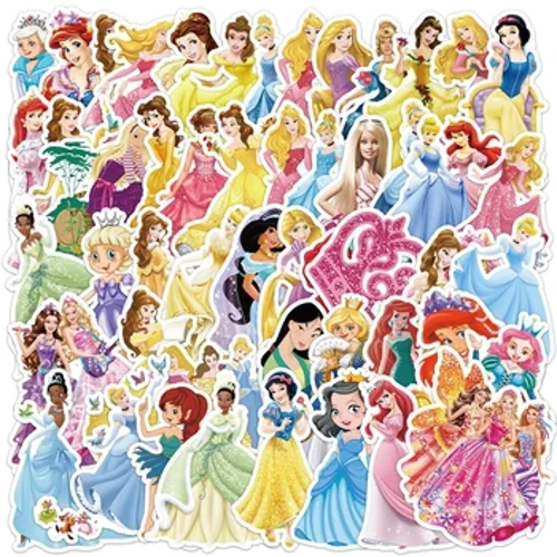 10/30/50 Con Disney Anime Dễ Thương Phối Công Chúa Hoạt Hình Dán Thẩm Mỹ Decal Sổ Lưu Điện Thoại Laptop Trang Trí đồ Chơi Trẻ Em