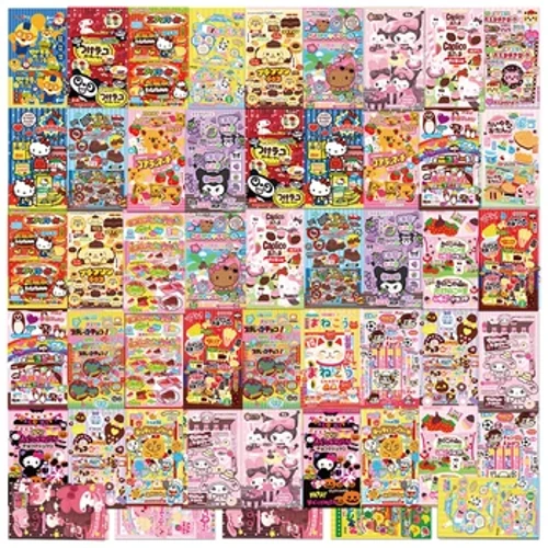 10/25/50 db Kawaii rajzfilm címkék pecsét matricák Esztétikus dekoratív írószer Laptop Aranyos Sanrio matricák gyerekeknek ajándék matrica
