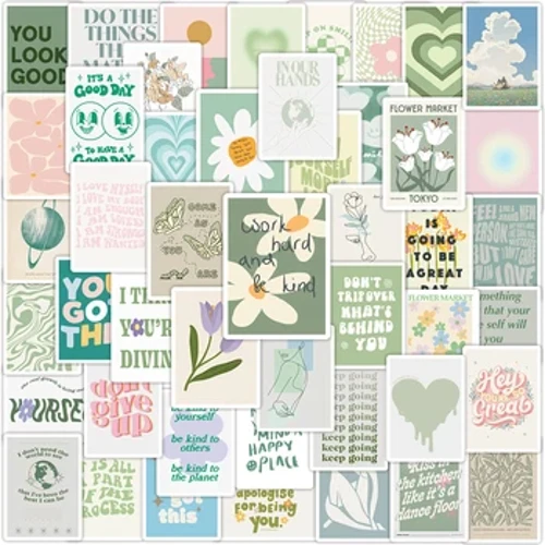 10/30/50 stk tegneserie inspirerende sitat-klistremerker Postive klistremerker for barn Tenåringer Student for journalføring Telefon Scrapbooking Dagbok