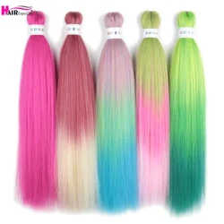Plethi Hawdd 26 Fodfedd Braids Jumbo Synthetig Estyniadau Gwallt Ombre Gwallt Braiding Lliwgar Cyn Ymestyn Gwallt Expo City