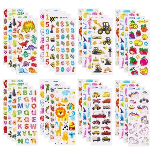 5 lehte lastekleebised Puhvkleebised lastele Sünnipäevaks jõuludeks uusaastakingitus tüdrukule poisile Scrapbooking Multifilmi kleebised