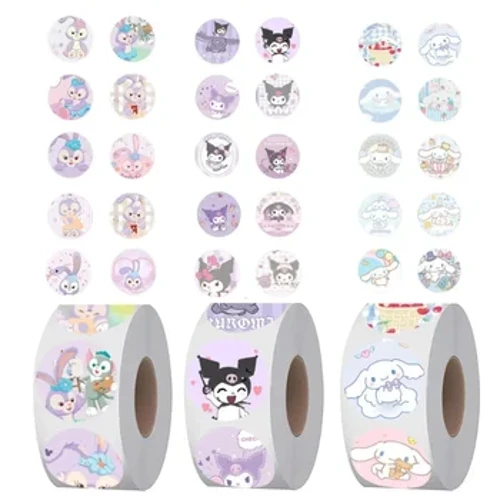 Nua 500PCS Sanrio Mymelody Kuromi Kitty Cinnamorol Gleoite Anime Greamáin Cartúin Greamáin Chuntas Láimhe Glúine Páipéarachas Bronntanais Bréagáin Kawaii