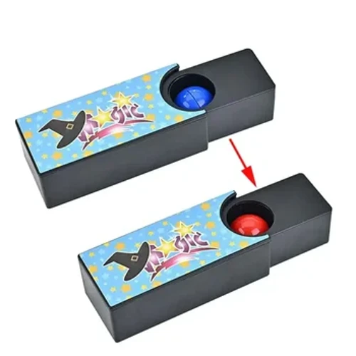 Novi smiješni Gadgets Kids igračke Promjenjive čarobne kutije pretvarajući crvenu u plave lopte Tricks Tricks Classic Magic Tricks