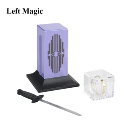 Tenyo Sword Through Ring Inside Casket (Crystal Cleaver) Magic Tricks Penetrating Sword Thru Magic Props Трюк Аксесуари Іграшка