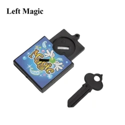 Key Thru Coin Box Magic Tricks Key Thru Close Up Street Magic Rekviziti za otroke Darilo Illusion Gimmicks Mentalism
