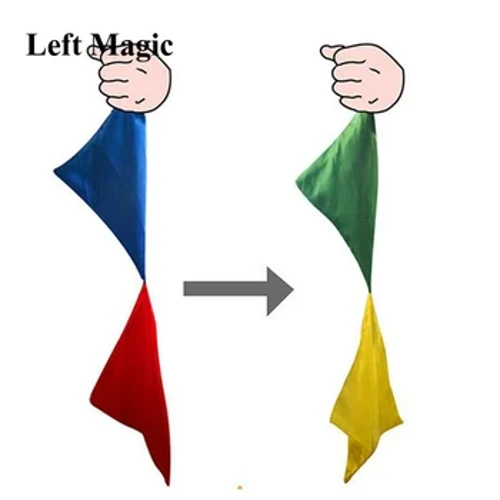 Värinvaihto Linked Silk Magic Trick Värinvaihto Silkkihuivi Taikatemppuun, Mr. Magic Joke Props Tools 22cm * 22cm E3117