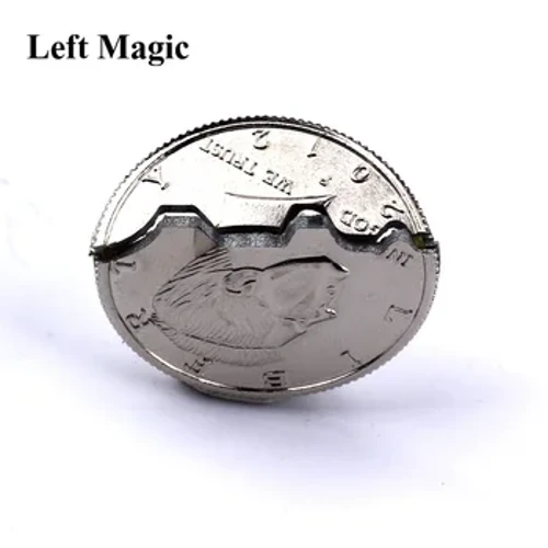 Mаgic Ripped Coin Trick Illusion аnd Restored Gift Funni Mаgic Tricks Toi Folding Coin Bite Coin Dollаr Version Mаgic B1013