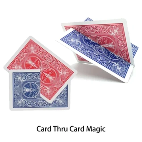 Taglia e restaurata carta di carta thro Card Magic Tricks Cross Hallucination Intersection Gimmick Card Magic Props Illusions Street Magic