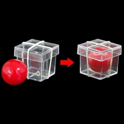 Tumagos ang Bandit Ball sa Clear Box Mga Magic Trick Mago Close Up Mga Ilusyon sa Kalye Mga Gimmick Props Mentalism Comedy Toy Magia