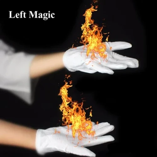 4 unidades/par luvas de fogo mágico truques de magia queima luvas de fogo luvas de mão vazia para mágicos palco magia