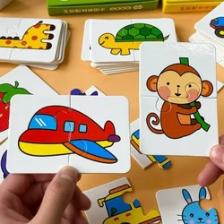 32 Chiếc Tập Đi Phù Hợp Thẻ Đầu Giáo Dục Montessori Đồ Chơi Xếp Hình Hoạt Hình Ghép Hình Màu Sắc Động Vật Hình Đào Tạo Nhận Thức Quà Tặng