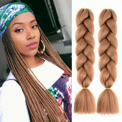 ʻO ka wili kala kala ʻulaʻula ʻulaʻula ʻo Hip Hop Style Natural Pigtail Wig kiʻekiʻe-mehana Fiber Wig Smooth Wahine lauoho lauoho.