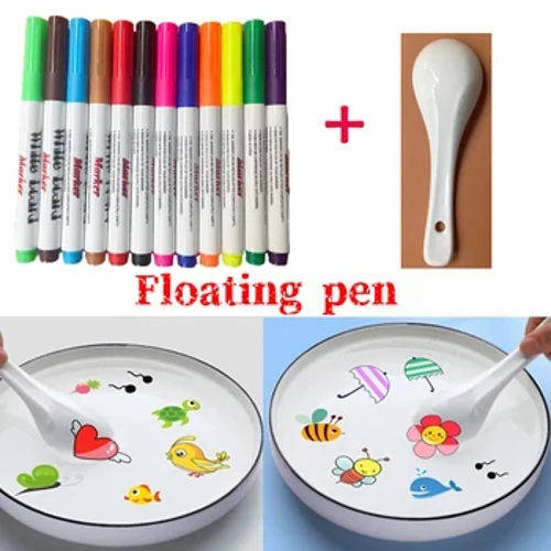 Pen Peintio Dŵr Hudolus Marcwyr Pen Marc Lliwgar Inc arnawf Pen Doodle Peniau Dŵr Plant Teganau Addysg Gynnar Montessori